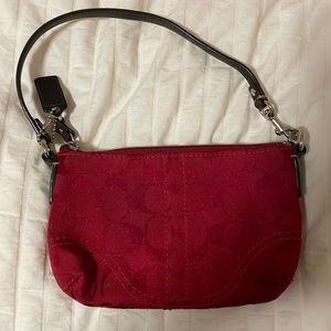 Red Coach wristlet
